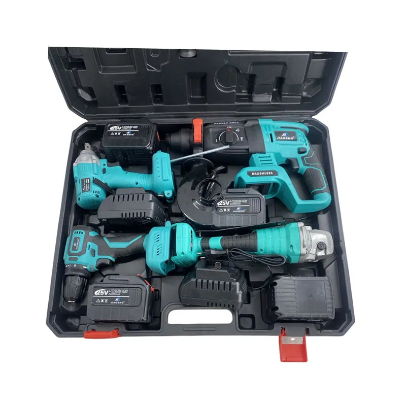 25V Multi-Function 4-In-1 Chargeable Cordless Power Tool Set -Jg20375125