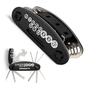 Bike Repair Tool Kit, 16 in 1 Bicycle Multitool Bike Tools Kit with Bike Tire Hex Spoke Wrench, Portable Mountain Bike Multi Tool Kit Set