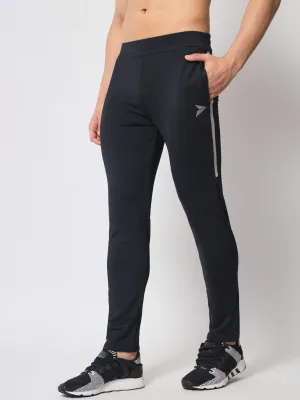 FITINC Premium Black Track Pant for Men | Anti Microbial | Superdry | Breathable | Stretchable | 2 YKK Zipper Pockets