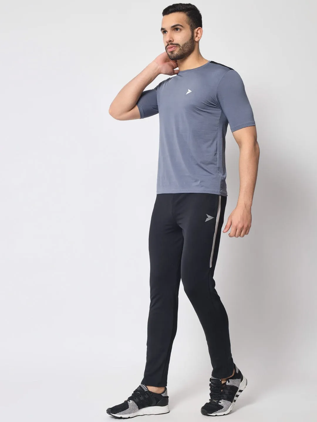FITINC Premium Black Track Pant for Men | Anti Microbial | Superdry | Breathable | Stretchable | 2 YKK Zipper Pockets