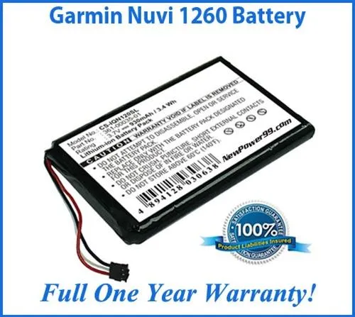 Garmin Nuvi 1260 Battery Replacement Kit with Tools, Video Instructions and Extended Life Battery