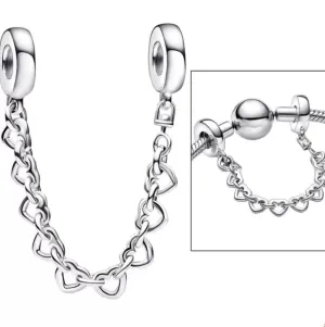Heart Safety Chain - 925 Sterling Silver
