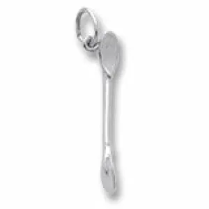 Kayak Paddle Charm In 14K White Gold