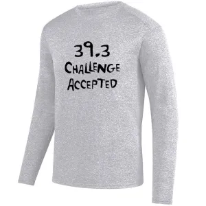 Men's HeatherSoft Tech Long Sleeve Crew - "39.3  Challenge  Accepted"