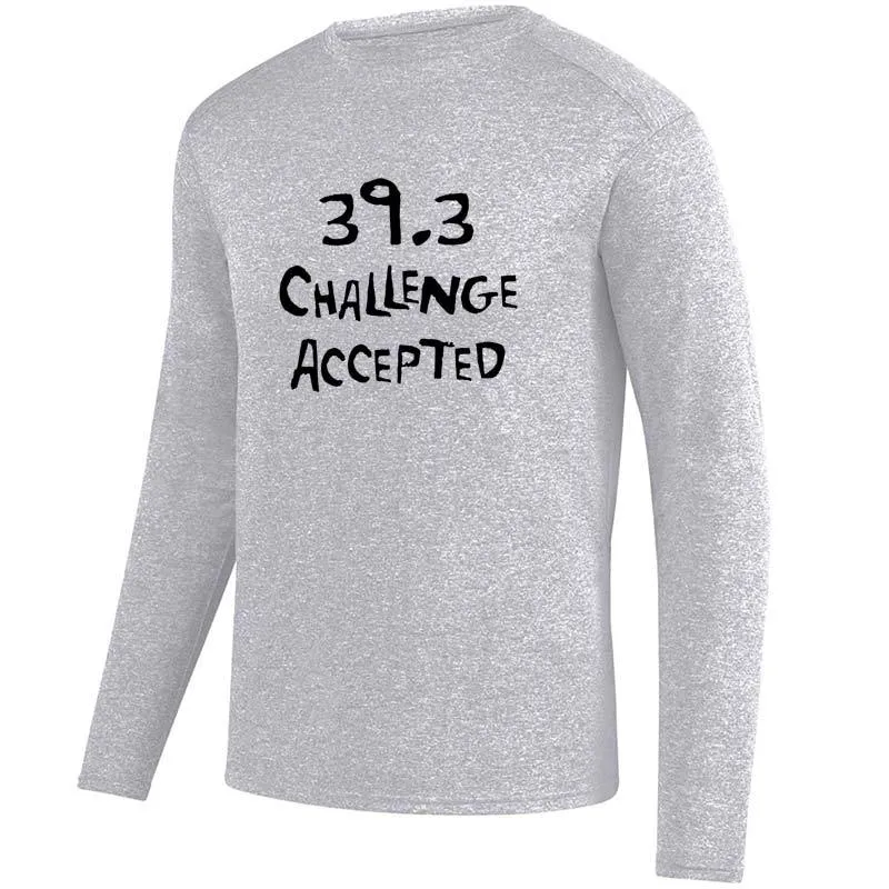 Men's HeatherSoft Tech Long Sleeve Crew - "39.3  Challenge  Accepted"