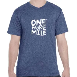 Men's Heathersoft Tech Short Sleeve Shallow V - "One More Mile"