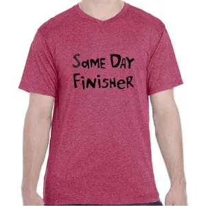 Men's HeatherSoft Tech Short Sleeve Shallow V - "Same Day Finisher"