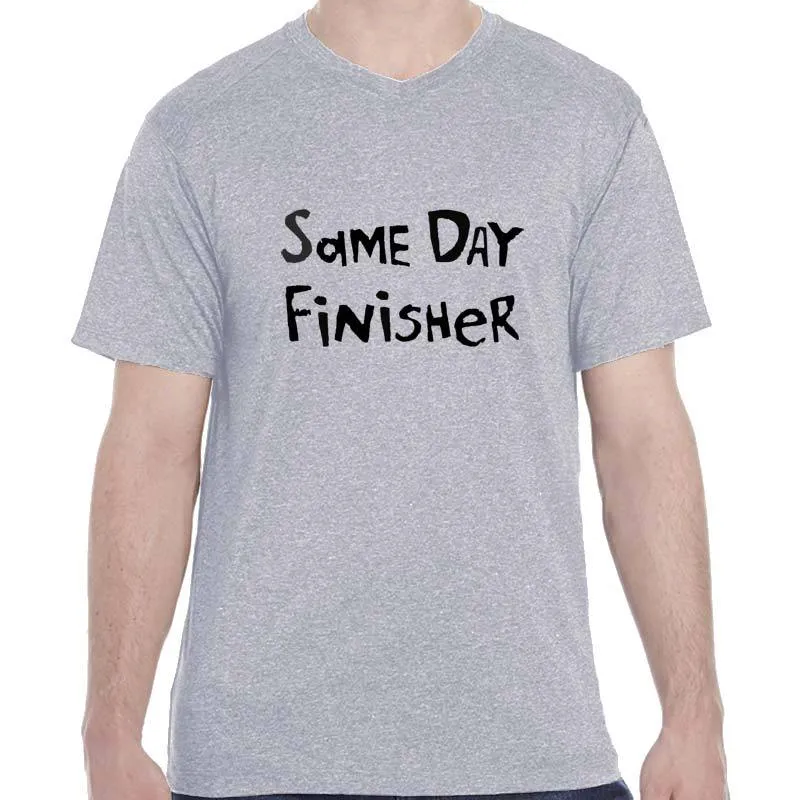 Men's HeatherSoft Tech Short Sleeve Shallow V - "Same Day Finisher"