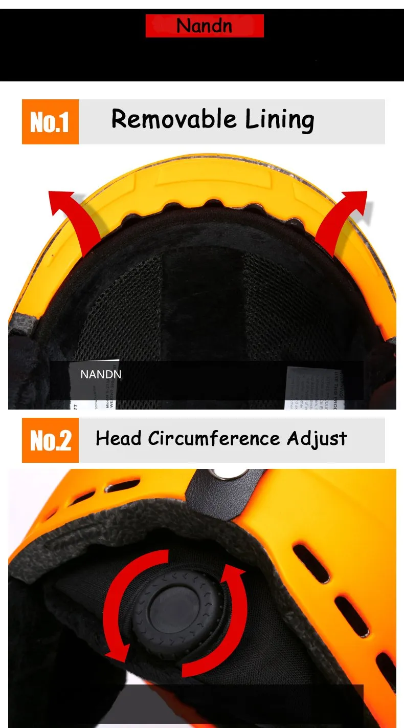 NANDN Pro Ski Snowboard Helmet