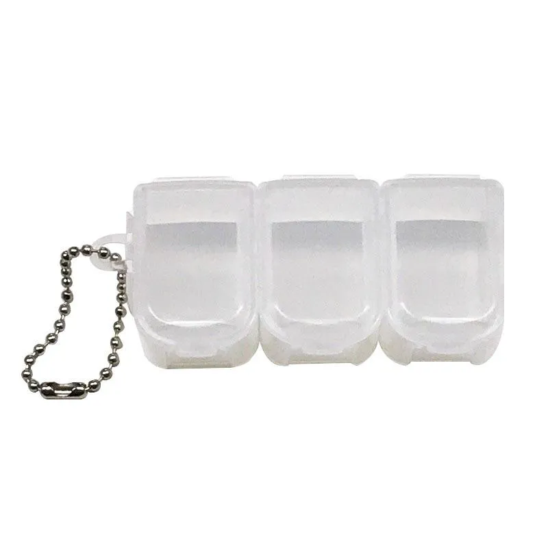 Pill Case  3 Parts  Milky White