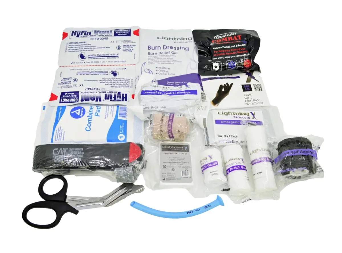Premium Trauma & Bleeding Medic EMS/EMT Stocked Fill Kit W