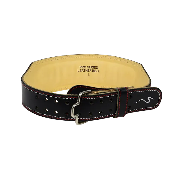 Rappd - 4 Inch Black Leather Weight Lifting Belt