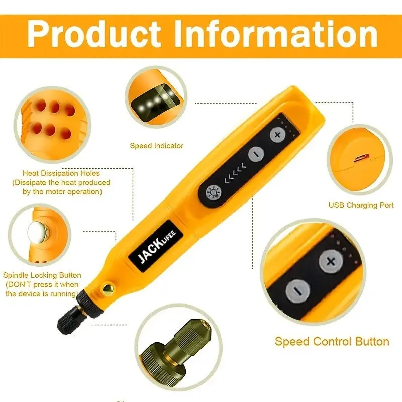 Rotary Tool Kit With 36 Pcs Rotary Tool Accessories & Flex Shaft | 5 Variable Speed Rotary Multi-Tool For Crafting DIY Project
