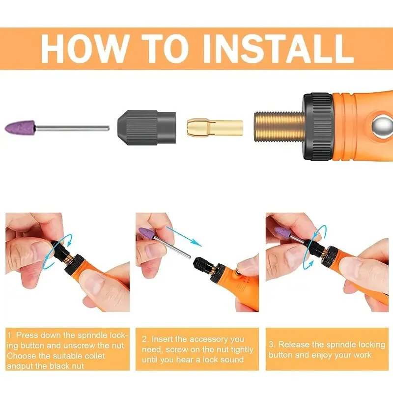 Rotary Tool Kit With 36 Pcs Rotary Tool Accessories & Flex Shaft | 5 Variable Speed Rotary Multi-Tool For Crafting DIY Project