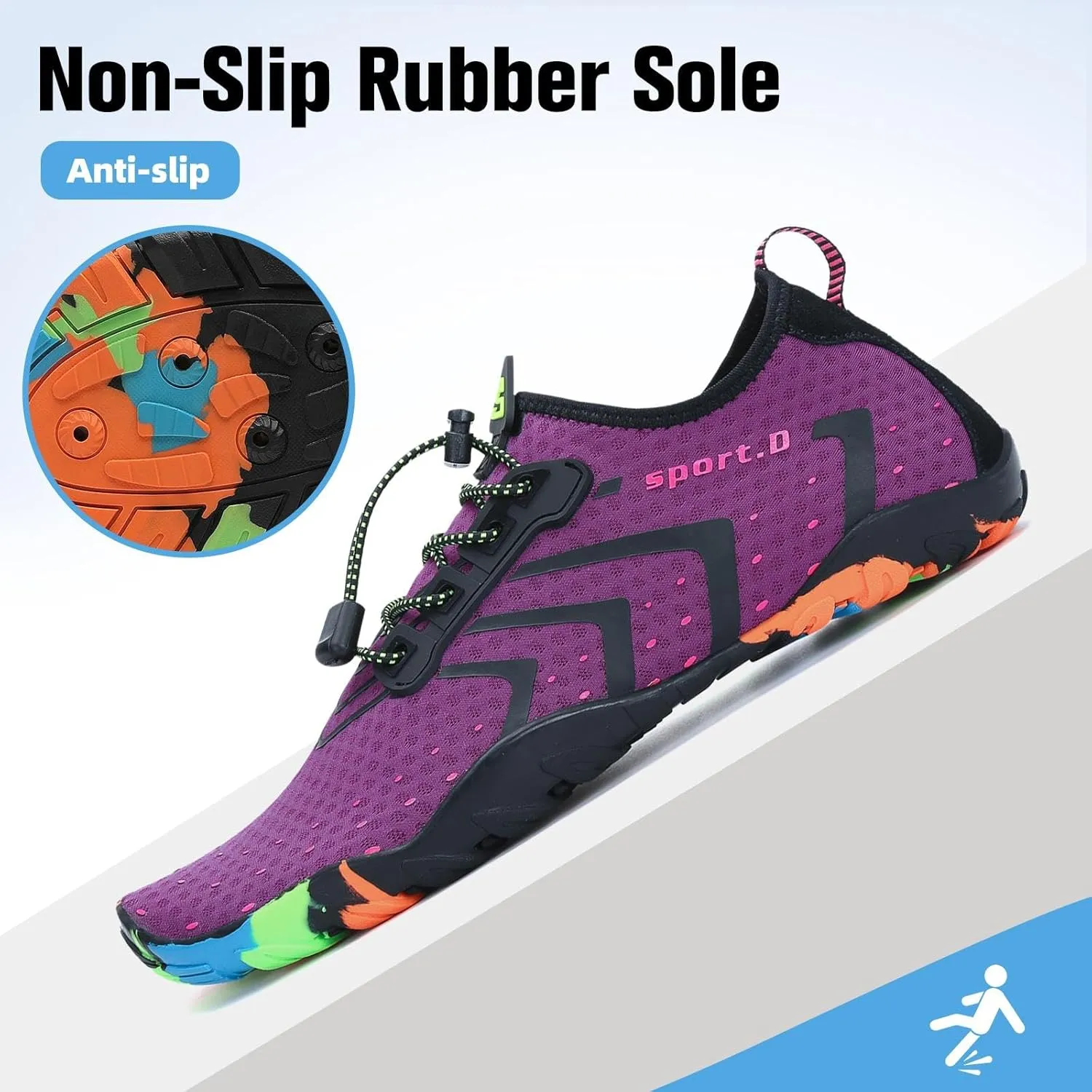 SAGUARO Quick-Dry Water Shoes for Women  Swim Shoes, Beach Shoes, Aqua Shoes with Lightweight, Breathable, Slip-Resistant Design for Pool & Outdoor Use