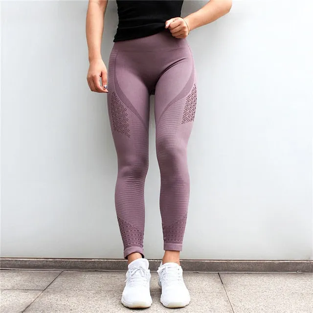 SALSPOR Women Yoga Pants Sports Running Sportswear Stretchy Fitness Leggings