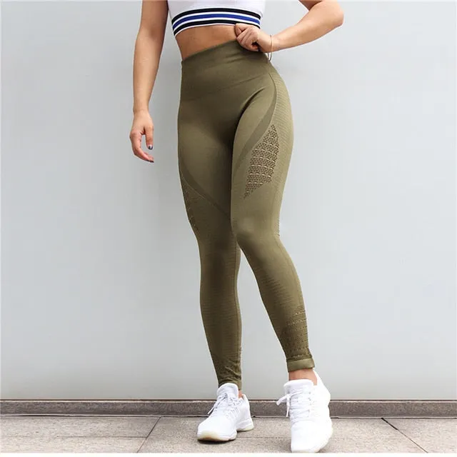 SALSPOR Women Yoga Pants Sports Running Sportswear Stretchy Fitness Leggings