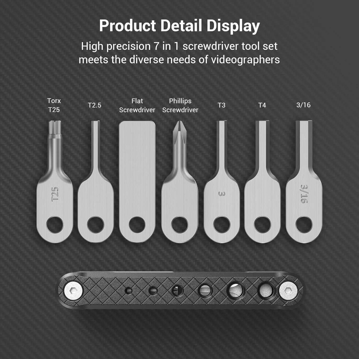 SmallRig 7-Blade Multi-Tool with Screw Storage - Available in Silver, Black ( AAK2213D, 4681 )