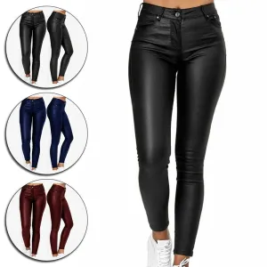 Stretchable Leather Pants