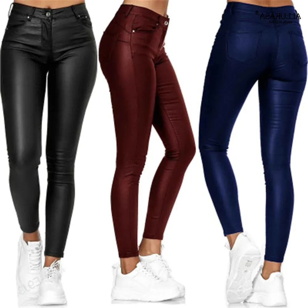 Stretchable Leather Pants