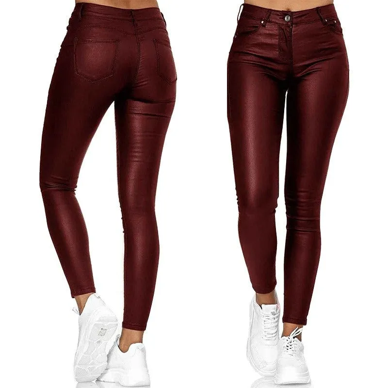 Stretchable Leather Pants