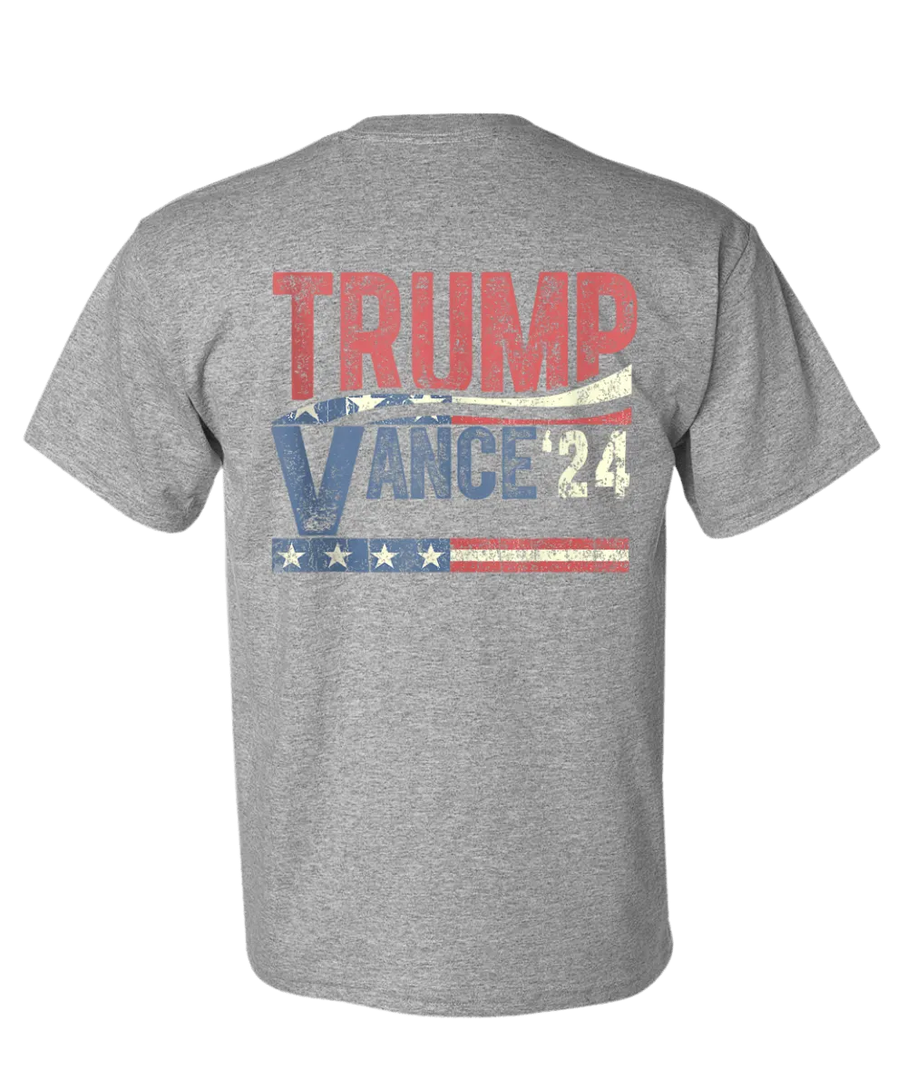 Trump Vance Vintage 2024 T-Shirt - DryBlend Moisture Wicking High Quality TShirt Funny Shirt Unisex shirt GenX Shirt
