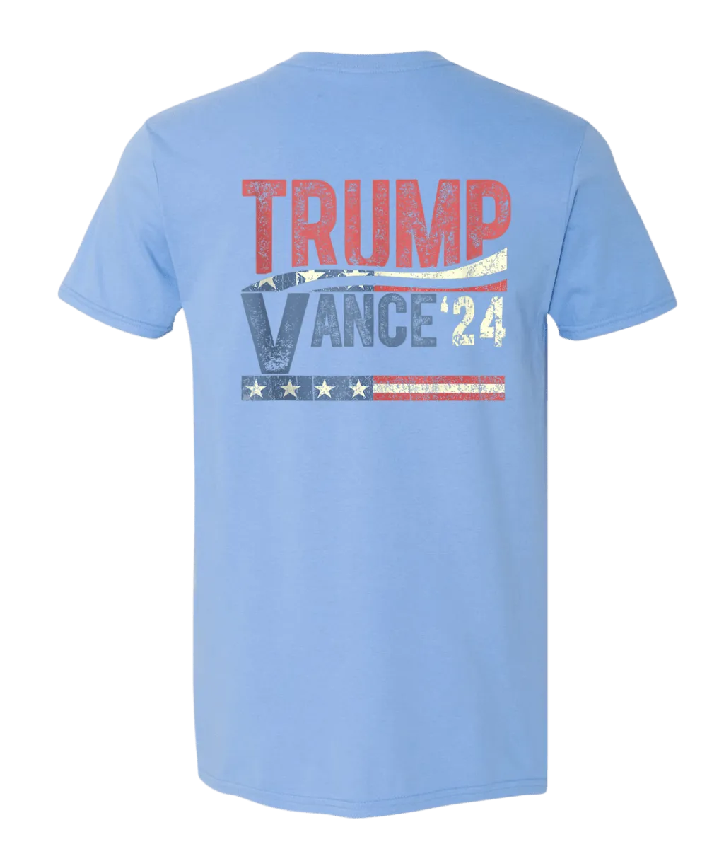 Trump Vance Vintage 2024 T-Shirt - DryBlend Moisture Wicking High Quality TShirt Funny Shirt Unisex shirt GenX Shirt