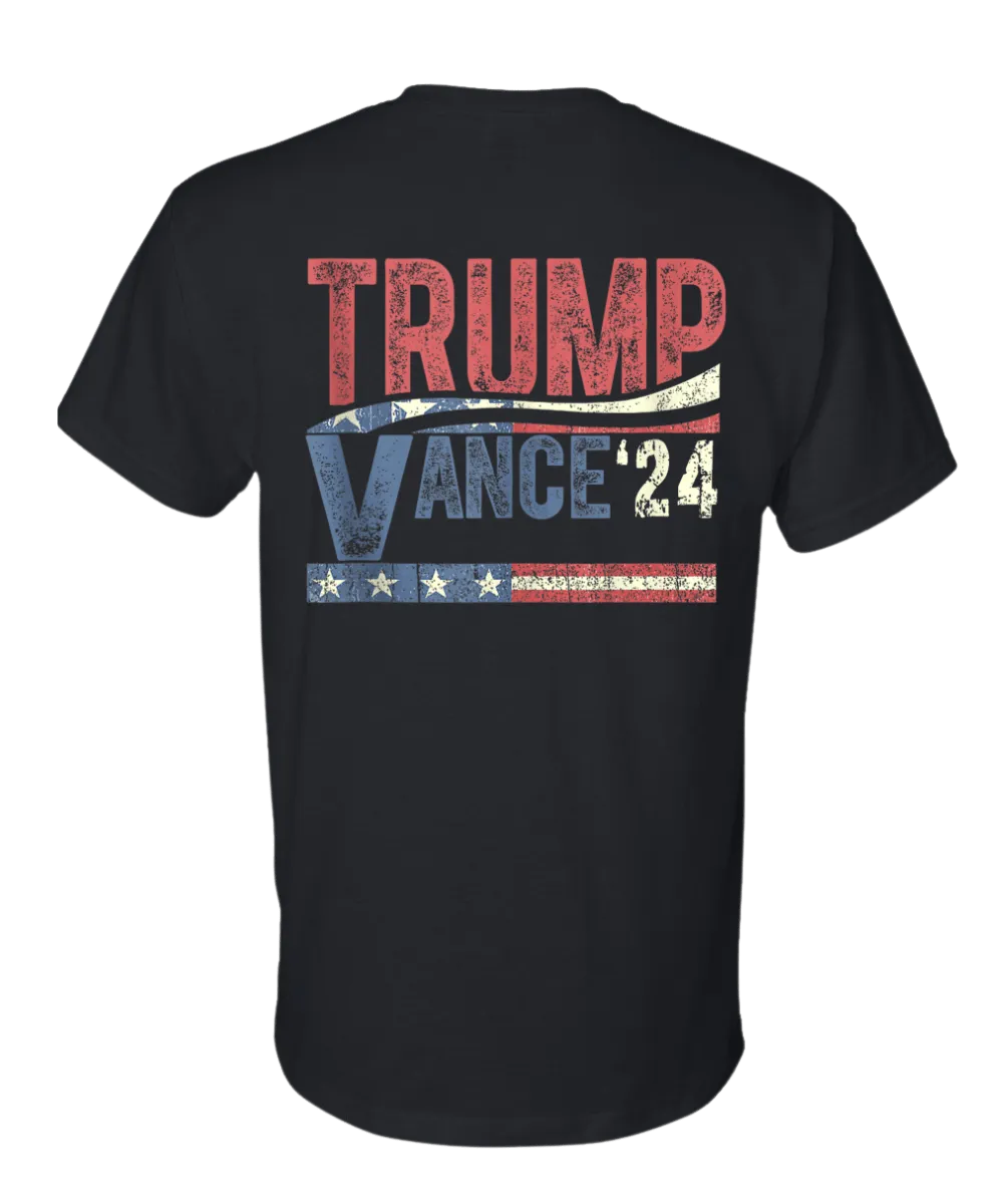 Trump Vance Vintage 2024 T-Shirt - DryBlend Moisture Wicking High Quality TShirt Funny Shirt Unisex shirt GenX Shirt