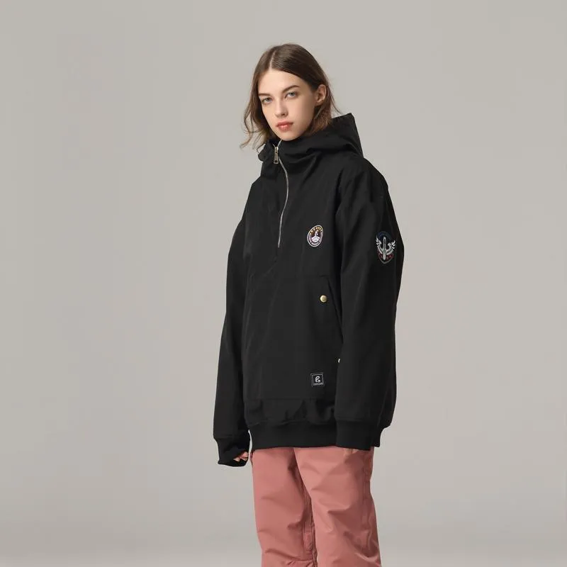 Women's Searipe Snow Addict Slope Queen Anorak Fleece Snow Hoodies